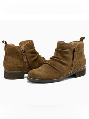 Earth. Nadya Round Toe Ruched Casual Booties Size 7.5